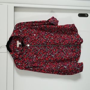 Michael Kors Flowered Zipper Shirt